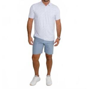 NEW ANDERSONORD logan polo in white/niagara mist/warm steel